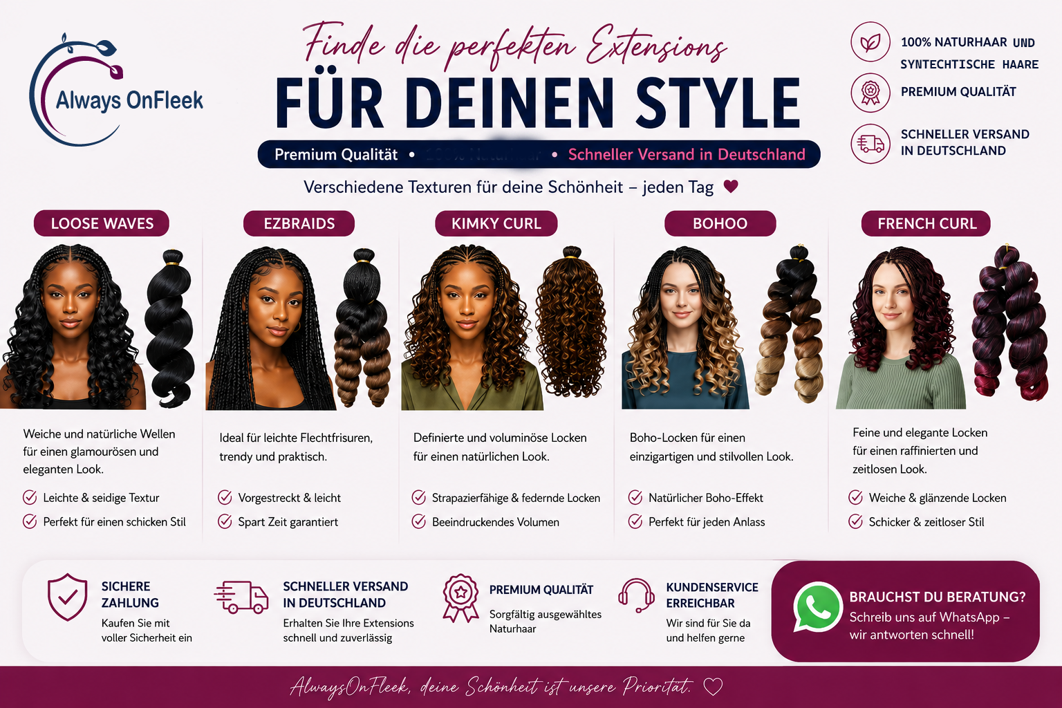Read more about the article Wie wählt man die richtigen Haarverlängerungen passend zu seinem Stil?
