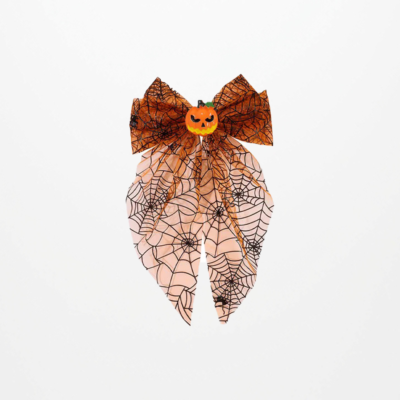 Halloween-Haarschleife Kürbis-Motiv