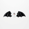 Halloween Haarspange Geister-Motiv Schwarz