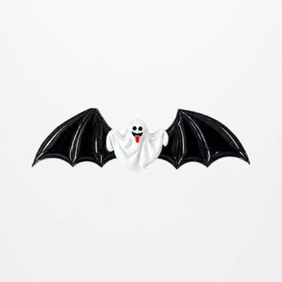 Halloween Haarspange Geister-Motiv Schwarz