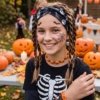 Halloween Stirnband Skelett-Motiv